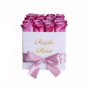 Caja con 24 Rosas rosadas a domicilio en santiago